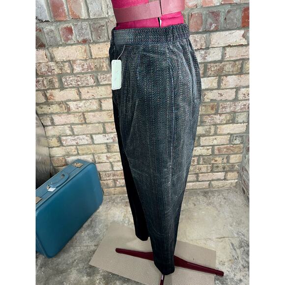 Pants corduroy pleat front brown red green NWT - Picture 5 of 9